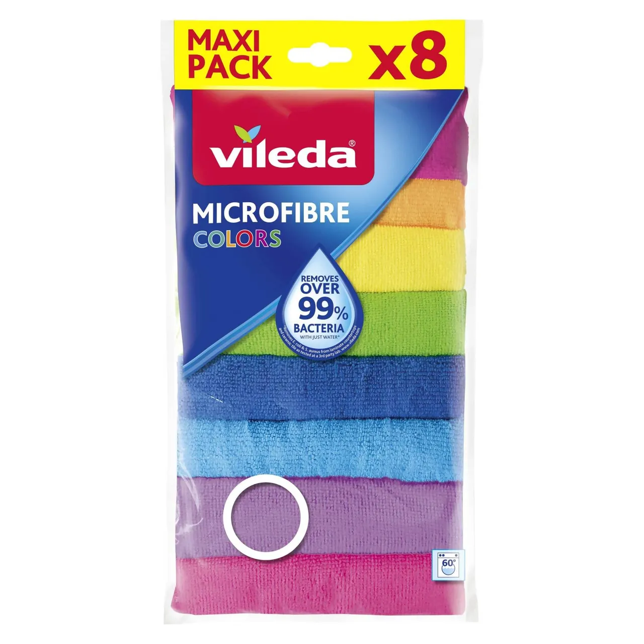 Vileda مناديل ميكروفايبر متعددة العبوة 8 PCS