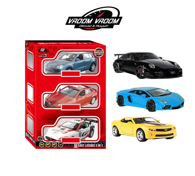 P.Joy Power Joy V.Vroom Diecast Licensed 3-in-1 Toy Cars