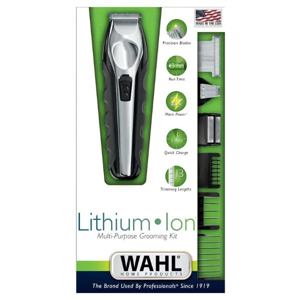 Wahl Lithium-Ion Trimmer, Multi-Purpose Grooming Kit for Men, Beard and All Types of Hair, 09888-1227