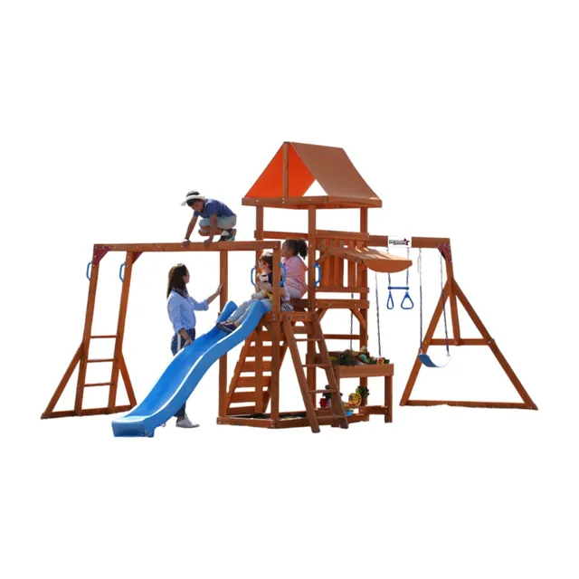 Dynamic Sports Pronghorn Wooden Swing Set, DS-380