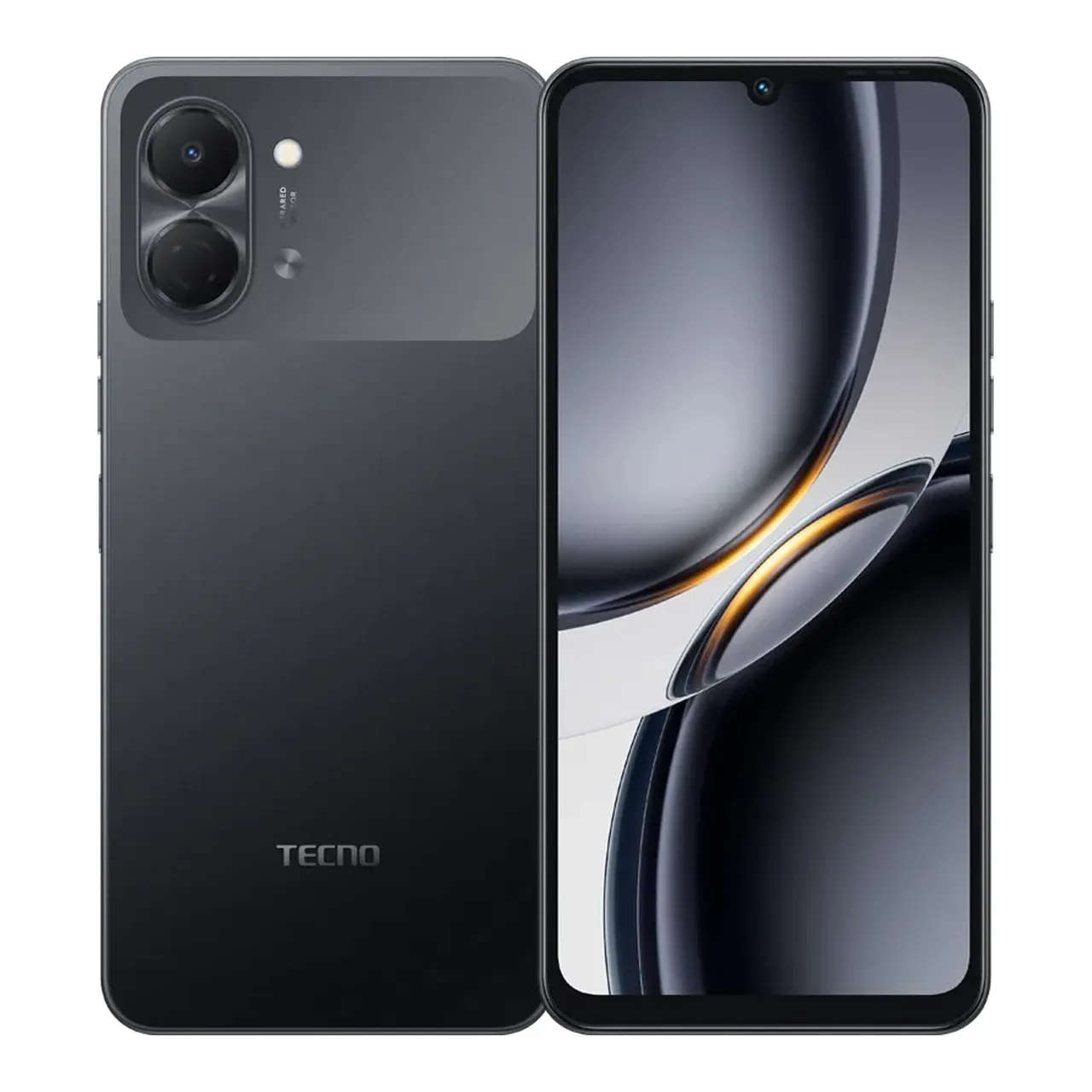 Tecno هاتف ذكي KN3 Spark Go3 4G، ذاكرة 4 GB، تخزين 64 GB، أسود حبري