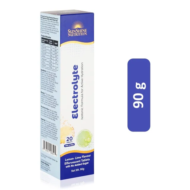 Sunshine Nutrition Electrolyte Isotonic Effervescent Tablets - 20 Tablets