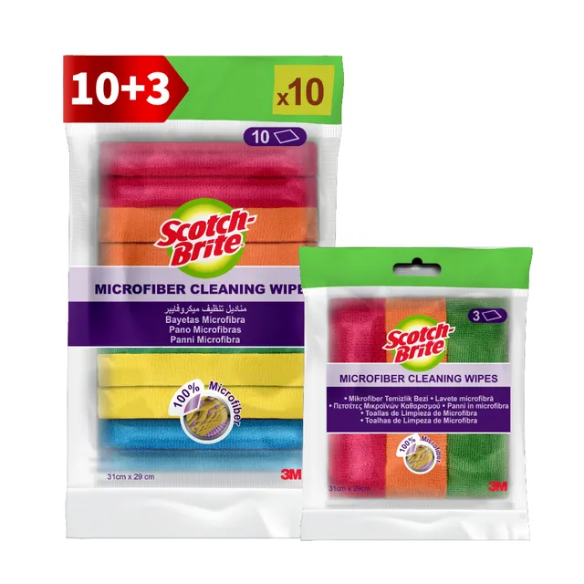 Scotch Brite Micrfiber Cleaning Wipes - 13's