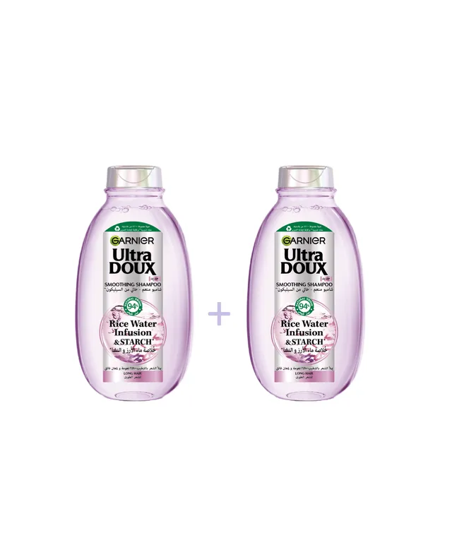 Garnier Ultra Doux Rice Water Infusion & Starch Smoothing Shampoo Value Pack
