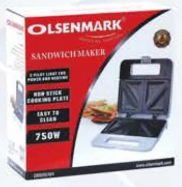 Olsenmark 2 Slice Sandwich Maker OMSM2404