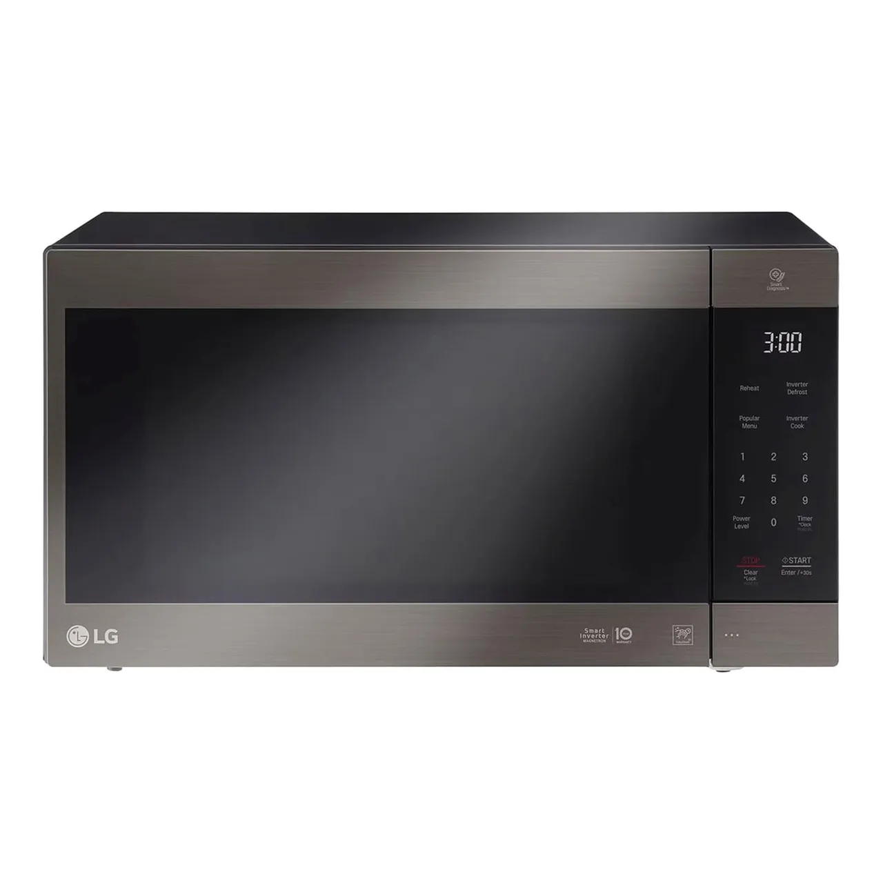 LG فرن ميكروويف NeoChef MS5696HIT، كبير، انفرتر ذكي، أسود ستانلس ستيل