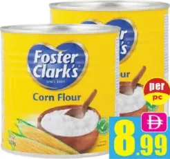 Foster Clark's دقيق ذرة في علبة معدنية