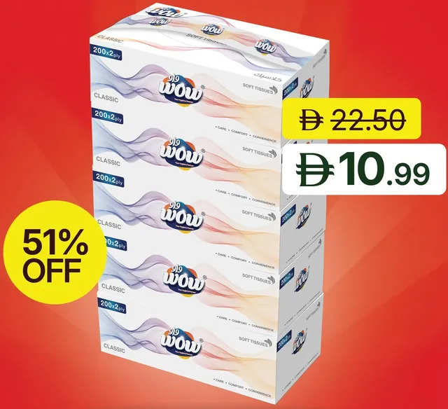 Wow Classic Facial Tissue 2Ply