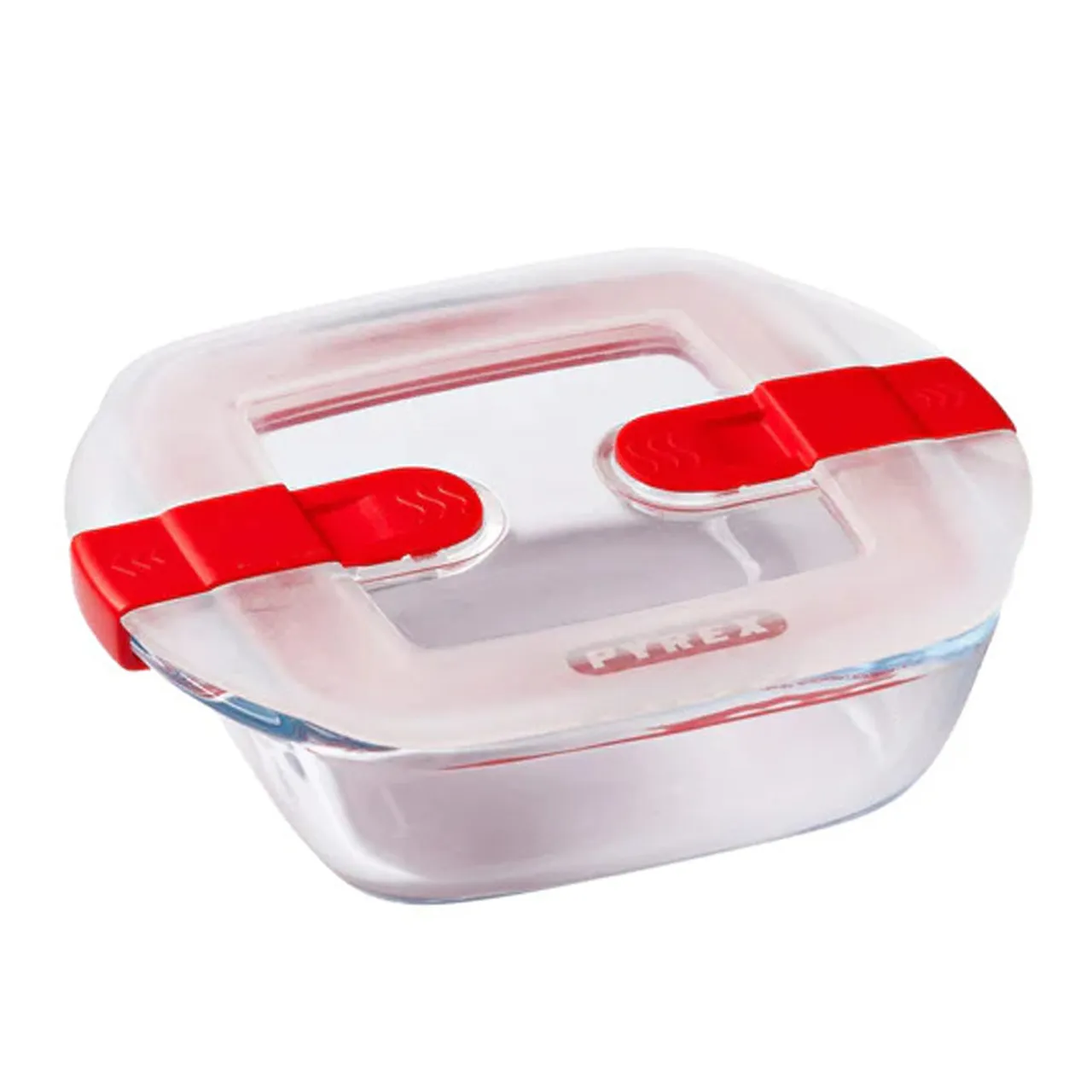 Pyrex طبق مربع مع غطاء بلاستيك، 211P
