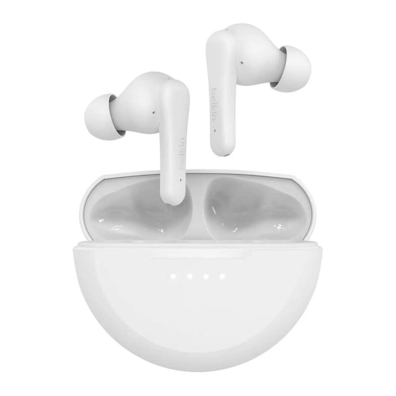 Belkin سماعات أذن لاسلكية حقيقية SoundForm Rhythm | بلوتوث 5.3 | إلغاء ضوضاء بيئية | بطارية حتى 28h | مقاومة للماء IPX5 | أبيض