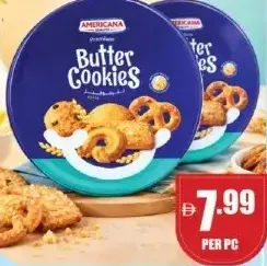 Americana Butter Cookies Red Tin Small