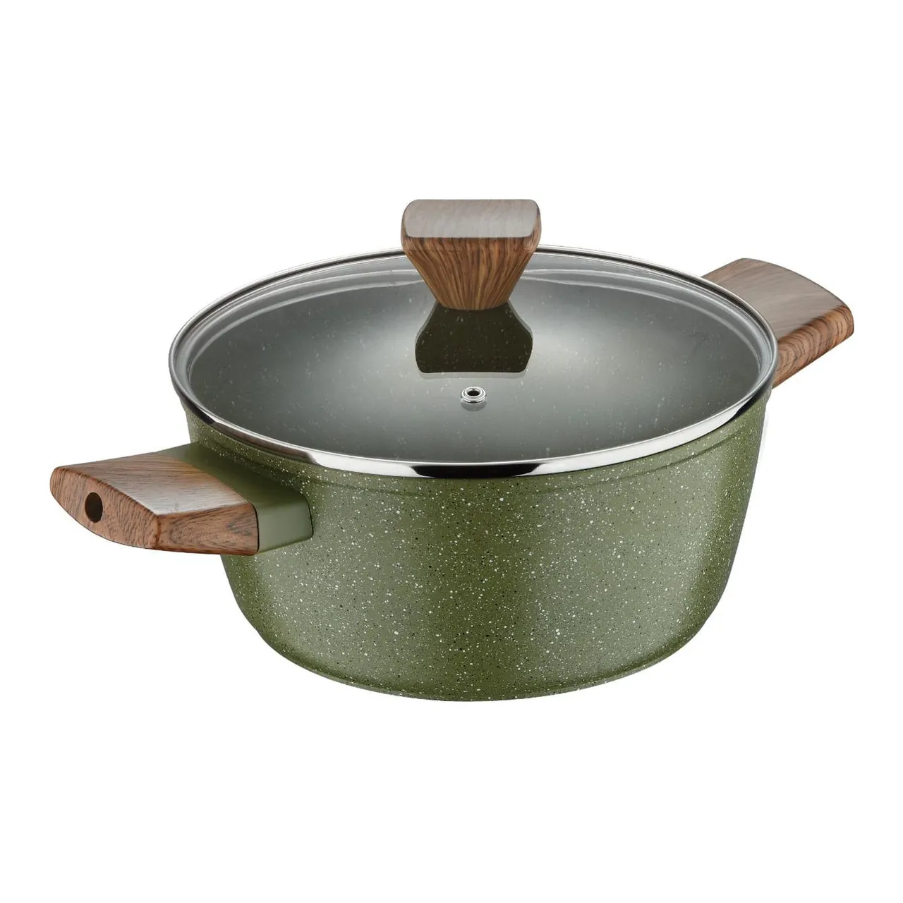 Bergner Acadia 28 cm Forged Aluminum Casserole with Lid, BG56244GR