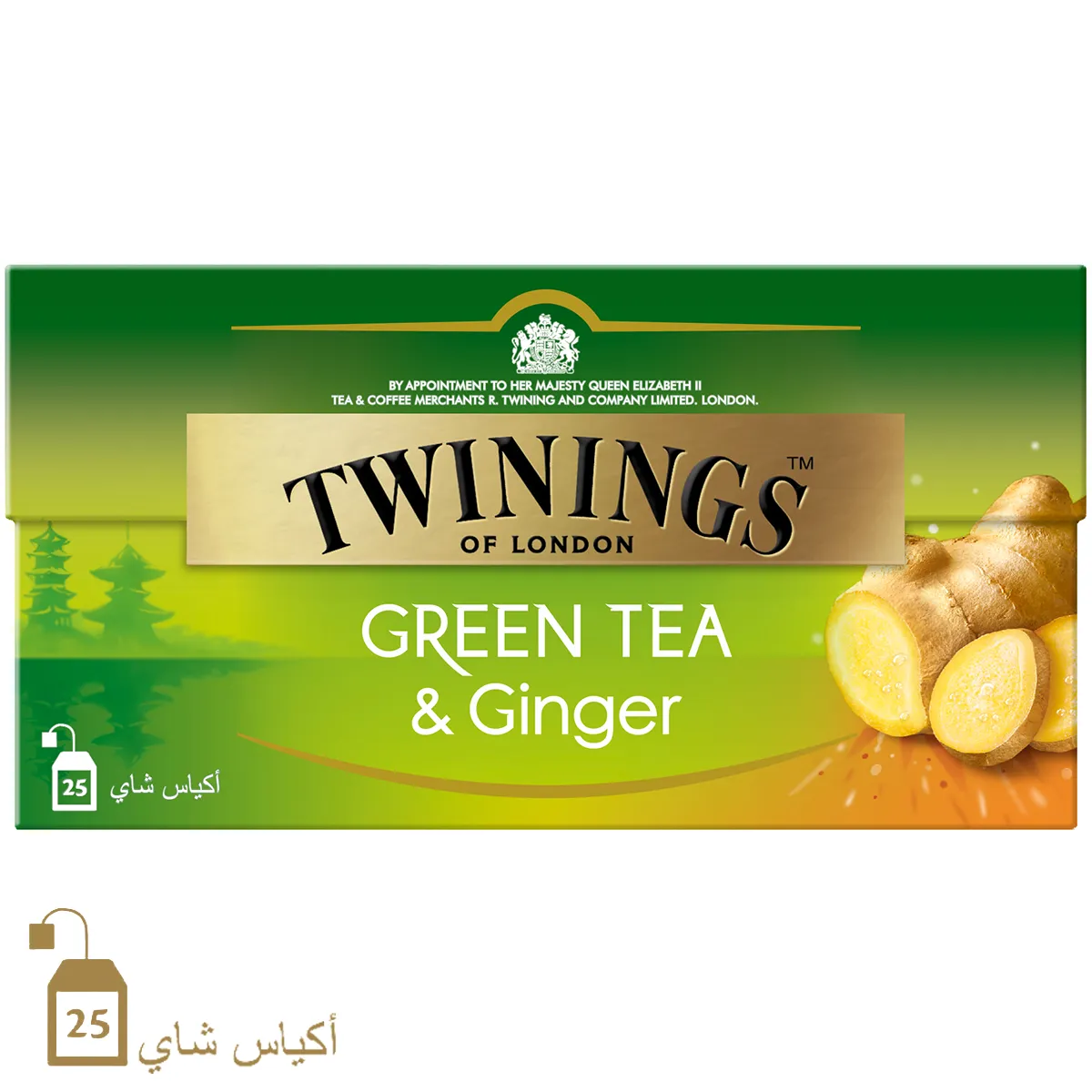 Twinings شاي أخضر بالزنجبيل - 25 Bags