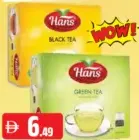 Hans أكياس شاي أسود / كيس شاي أخضر