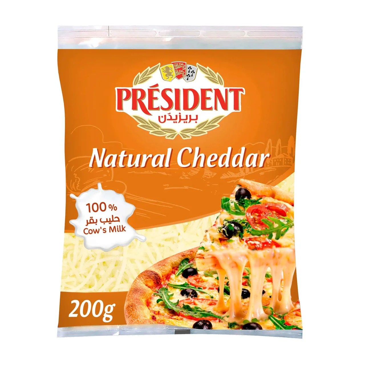 President جبن شيدر مبشور طبيعي