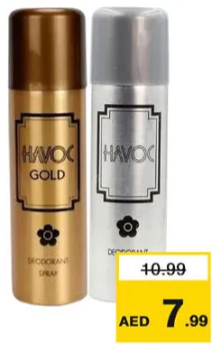 Havoc Body Spray Gold Assorted