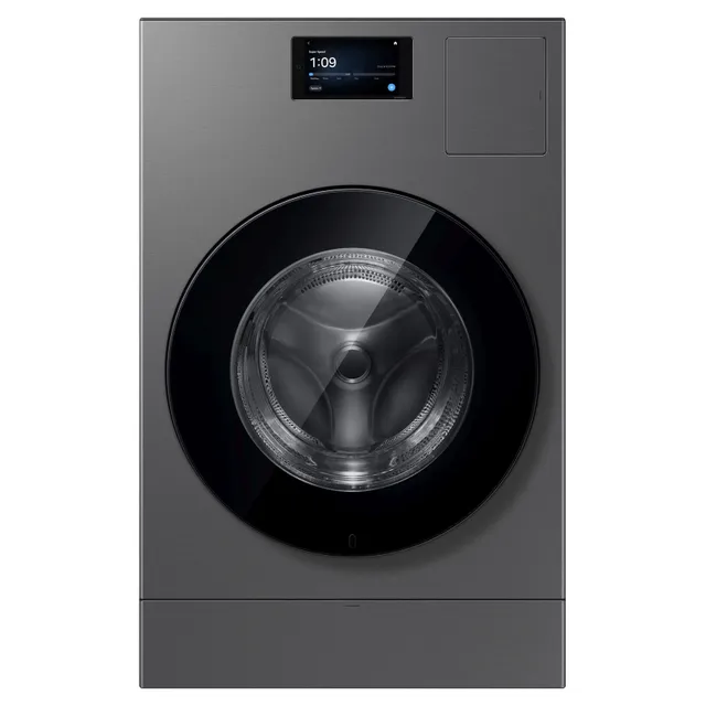 Samsung Frontload Bespoke AI Washer, Dryer, WD90H26AHS, Dark Steel