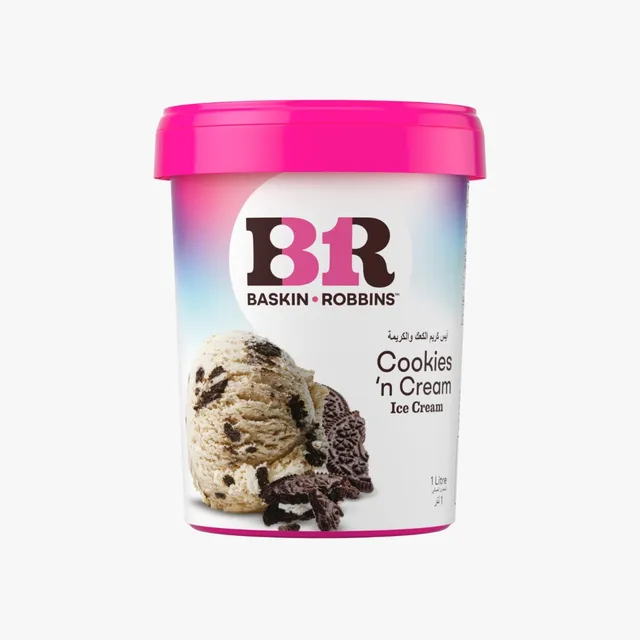 Baskin Robbins Cookies 'N Cream Ice Cream