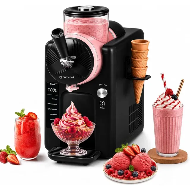 Nutricook 6-in-1 Frost Ice Cream Maker, Black, NC-FRS330K