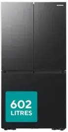 Samsung ثلاجة BESPOKE بباب فرنسي على طراز T | مركز مشروبات | أسود | RF65DG90BEB1AE