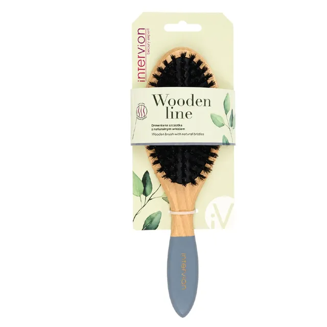 Killys Wooden Hair Brush with Natural Bristles