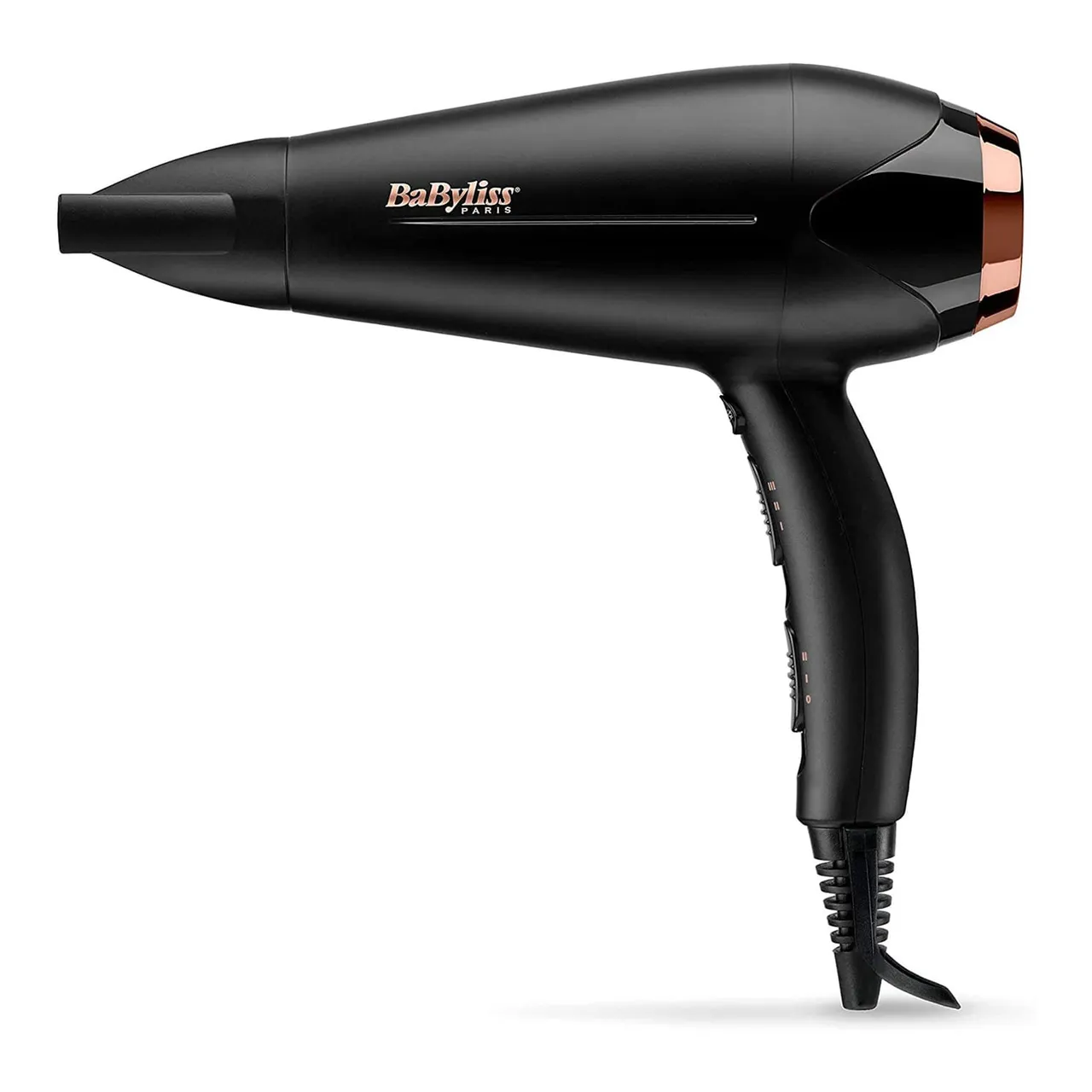 Babyliss مجفف شعر | 3 إعدادات حرارة و2 سرعات | زر الهواء البارد | شعر خال من التجعد | تصميم مريح خفيف الوزن | أسود | BABD570DSDE