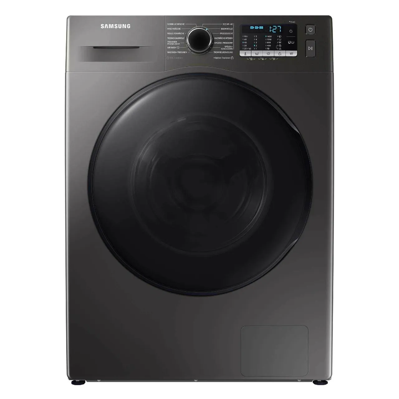 Samsung غسالة ومجفف تحميل أمامي كومبو 8x فضي WD80TA046 (نسخة دولية)