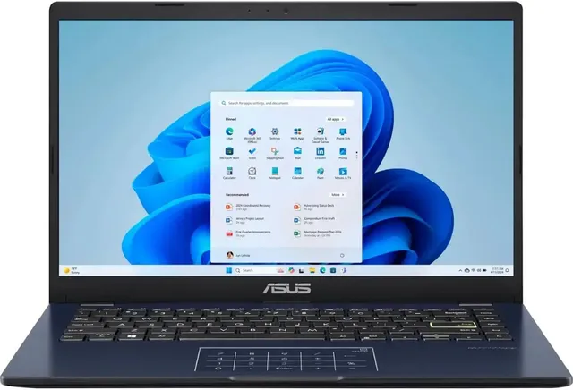 ASUS E410K A-PM464 Laptop, 14-inch FHD Display, Intel N6000, 4GB RAM, 64GB eMMC Storage, Intel UHD Graphics, Windows 11 Home in S Mode, Star Black, International Version