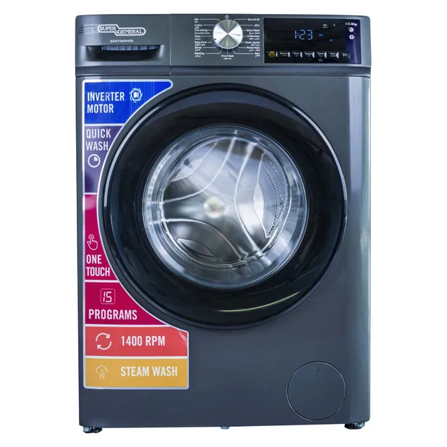 Super General Front Load Washing Machine SGW10450HDFS Blue