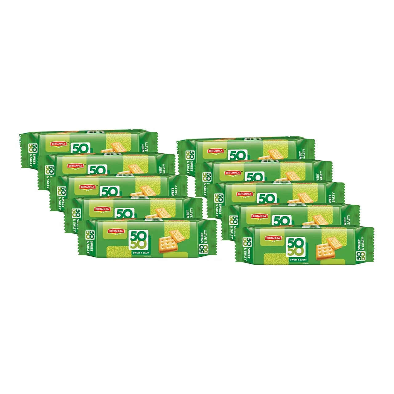 Britannia 50:50 حلو ومالح X 10Pcs