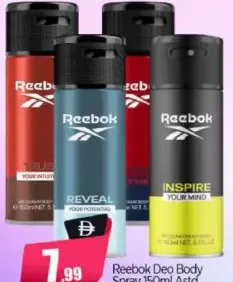 Reebok Deo Body Spray Assorted