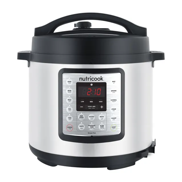 Nutricook Smart Pot Eko 9 in 1 Electric Pressure Cooker, 1000 W, 14 Smart Programs, Stainless Steel, NC-SPEK6