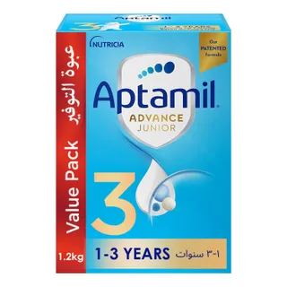 Aptamil تركيبة Advance Junior للنمو المرحلة 3 بنكهة الفانيليا من 1-3 سنوات
