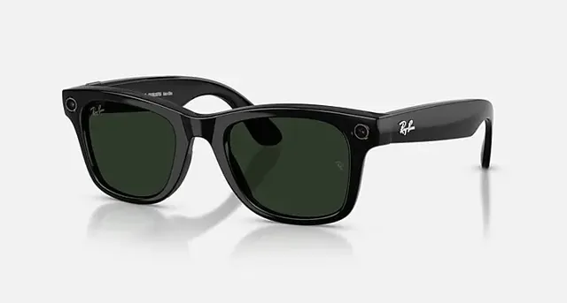 ray-ban Meta Wayfarer (Gen 2) Sunglasses (Size 50) - Green Transition lenses, Shiny – Black (International Version)