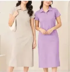 Ladies Long Polo T-shirt Assorted