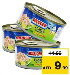 Americana تونة لحم خفيف قطع في زيت نباتي