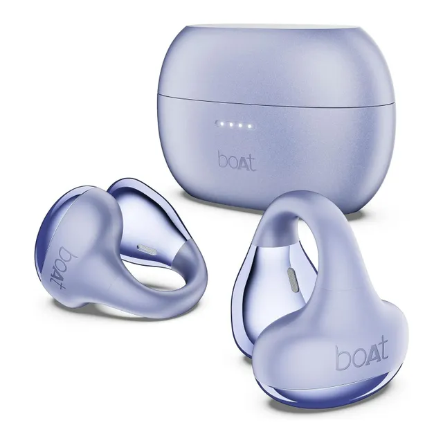 Boat Airdopes Loop OWS Open-Ear Clip-On True Wireless Earbuds, Lavender Mist