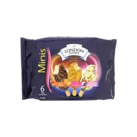 London Dairy Minis Almond - Caramel Biscuits & Berries N Cream Ice Cream