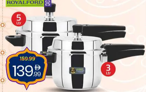 Royalford وعاء ضغط استانلس استيل من شيفلاين