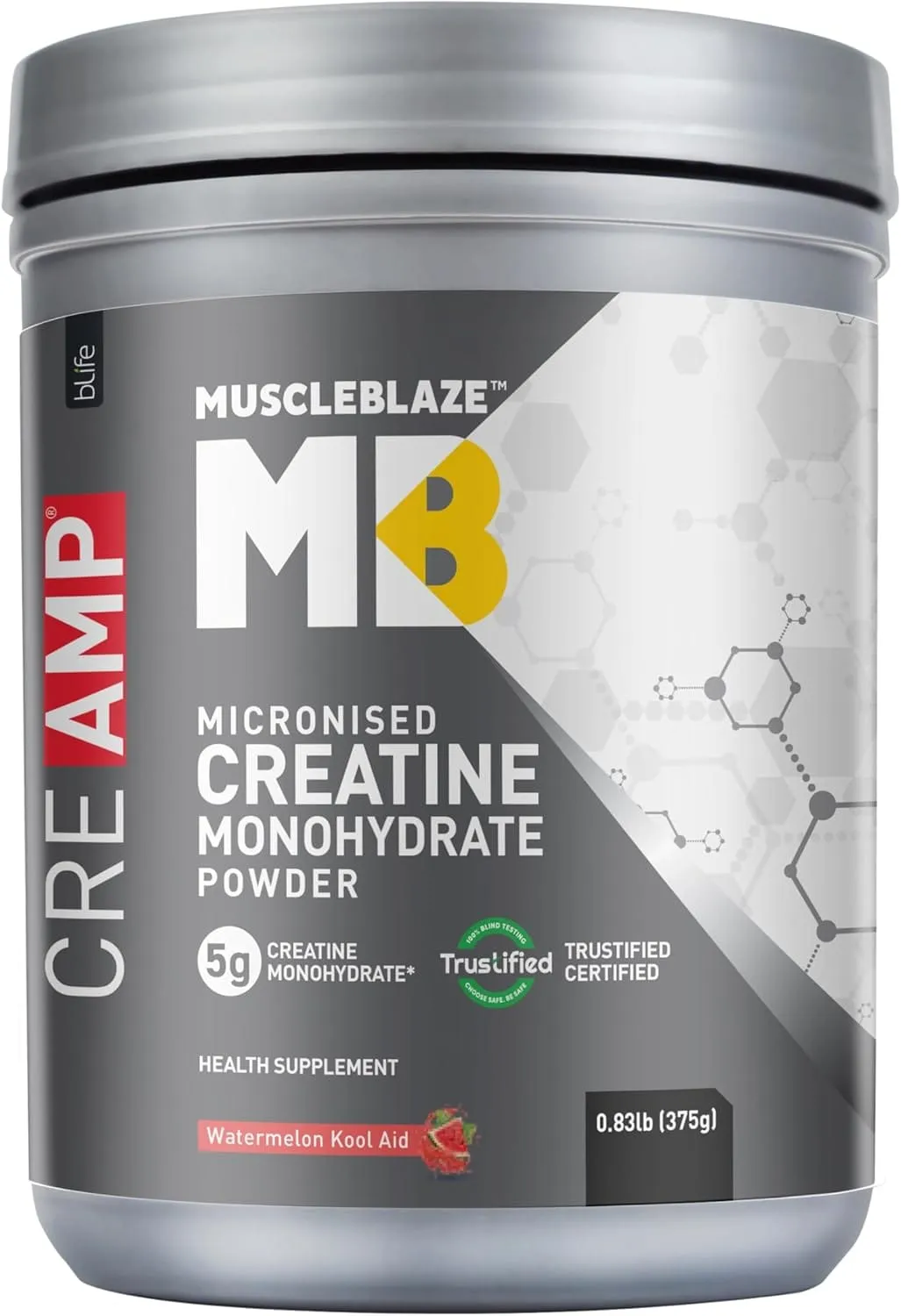 Muscleblaze كرياتين أحادي الهيدرات ميكرونيزد CreAMP (بطيخ Kool Aid، 0.826lbs / )