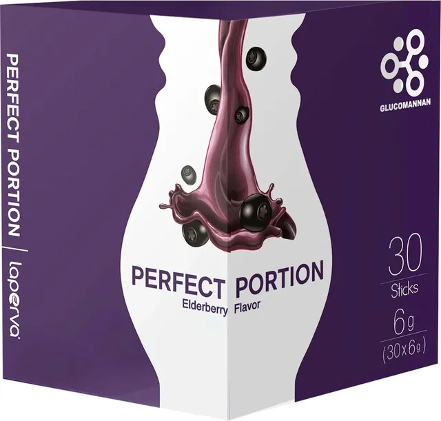 laperva Perfect Portion Elderberry 30 Sticks Appetite Suppressant, Weight Management & High Fiber Satiety Formula