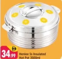Henlee Ss Insulated Hot Pot