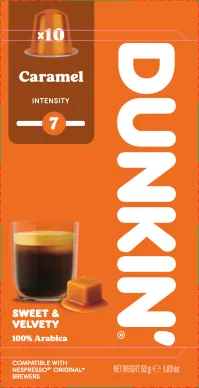 Dunkin Caramel Coffee Capsules - 10 Caps