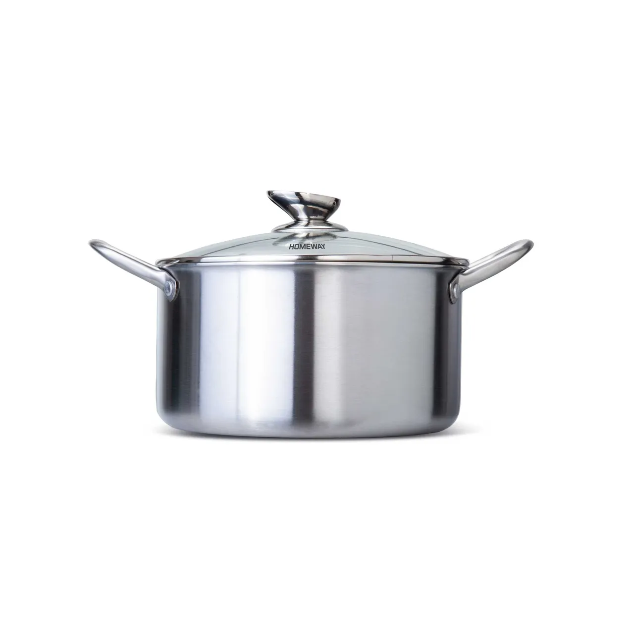 Homeway قدر ستانلس ستيل مع غطاء - 24cm