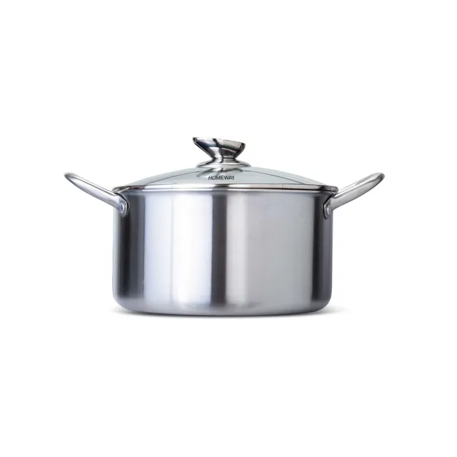 Homeway Stainless Steel Casserole Withlid - 24 cm