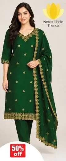 Nesto Ethnic Trends Women's 3pcs Suit Set
