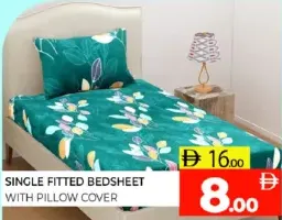 Single Fitted Bedsheet With Pillow Cover