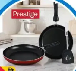 Prestige طقم مقلاتين مع ملعقة تقليب