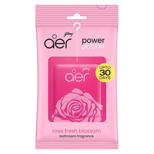 Godrej Aer Power Pocket Rose Fresh Blossom Bathroom Fragrance