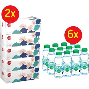 Sharjah Coop مياه الشارقة الربيعية x 6 + مناديل وجه 2-Ply 170S